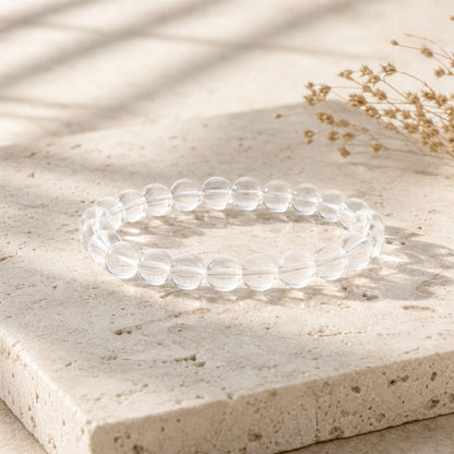 Clear Quartz Bead Bracelet
