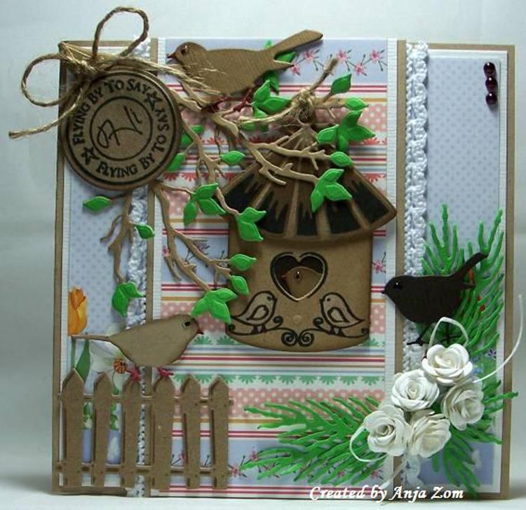 Collectable Dies/Stamp Set -  Birdhouse Birds