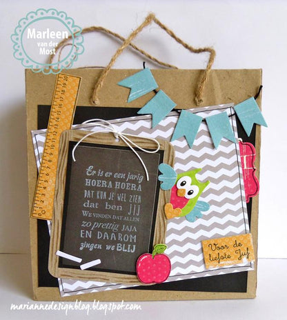 Marianne Design: Collectables Die & Stamp Set - School Slate
