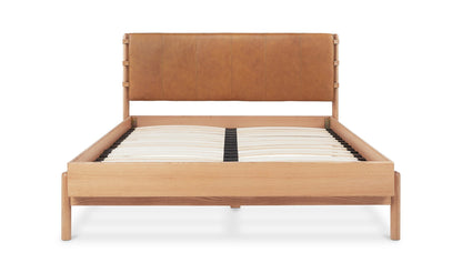 Colin Top-Grain Leather Bed with Matching Nightstand and Dresser