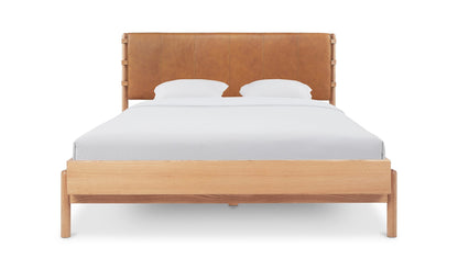 Colin Top-Grain Leather Bed with Matching Nightstand and Dresser