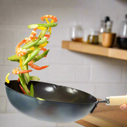 Yoshikawa Cook-Pal Ren Carbon Steel Wok 36cm | Made in Japan