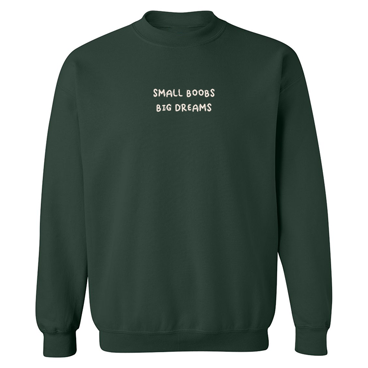 Crewneck "Small B00bs Big Dreams" brodé
