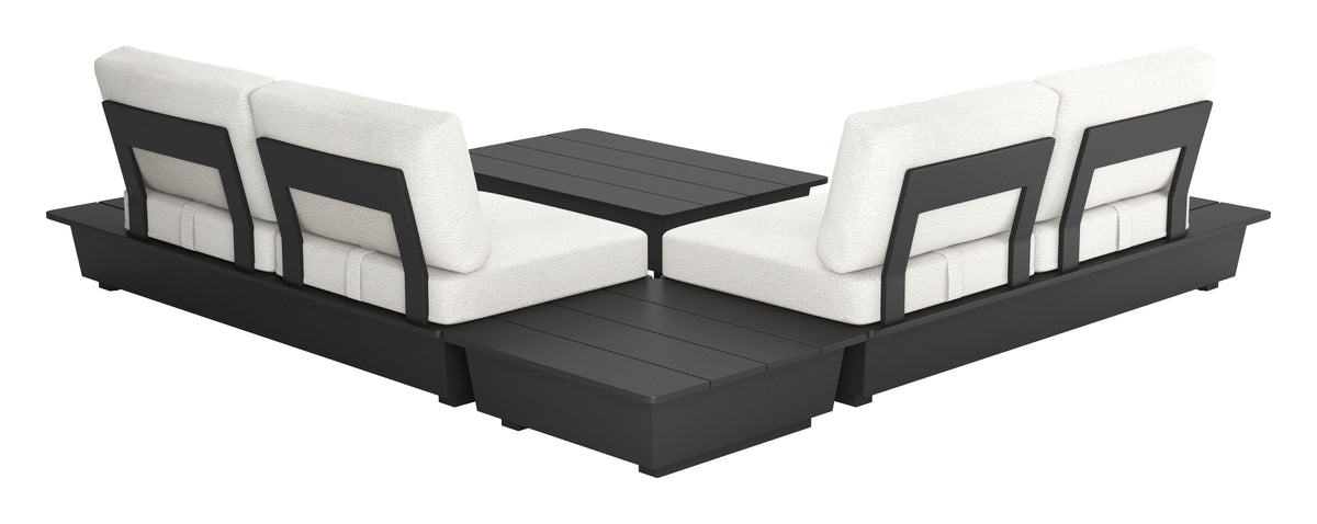 Arbor 2 Seater Modern Outdoor Sofa - Black
