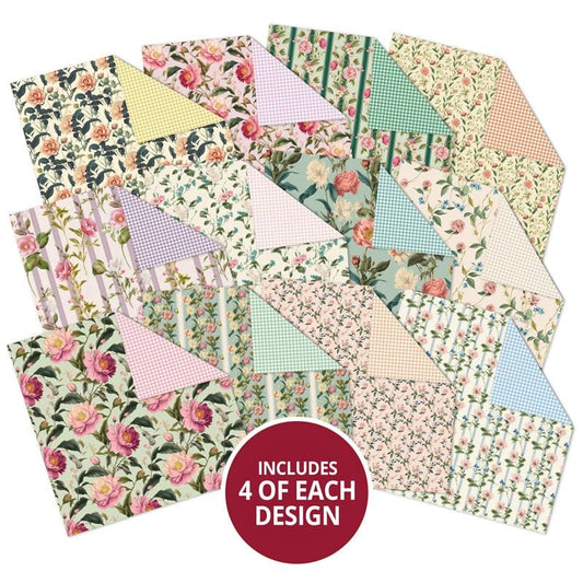 Country Wallpaper & Gingham Table Cloth Duo Design Paper Pad