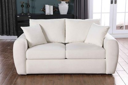 Modern Minimalist Beige Sofa – Comfortable Chenille 2 Seater Living Room Couch (Only US Delivery)
