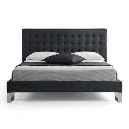 Edmonton Contemporary Graphite Tufted Bett