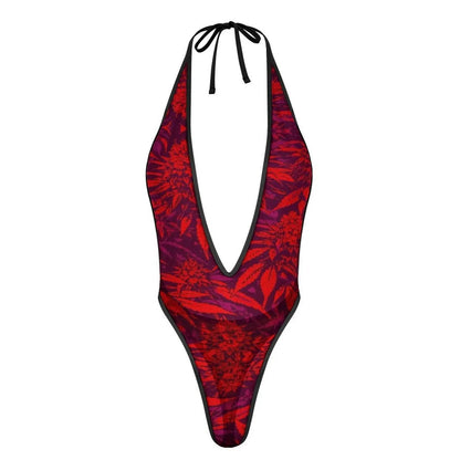 Electric Lettuce Deep-V Thong Bodysuit