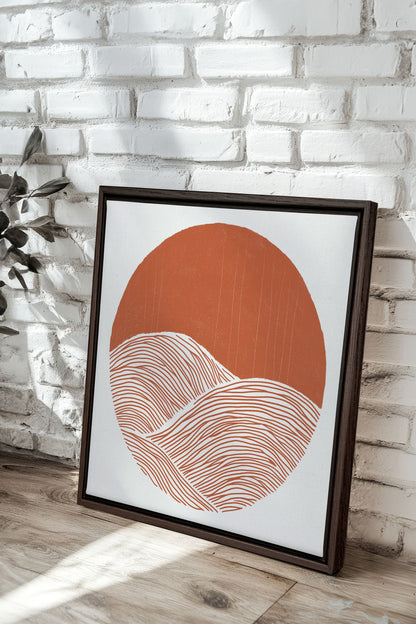 EARTH WAVES, Werk auf gespannter Leinwand
