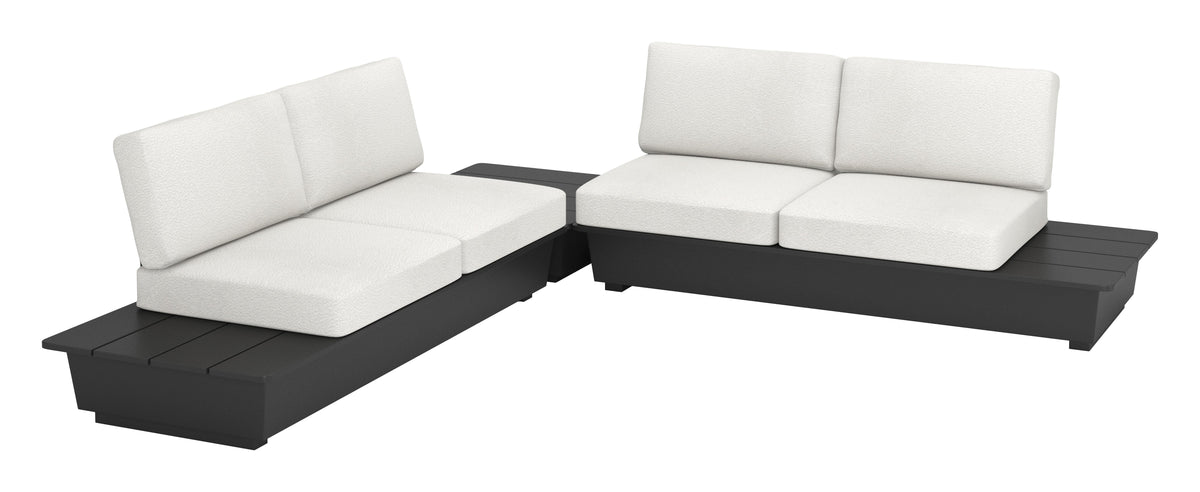 Arbor 2 Seater Modern Outdoor Sofa - Black
