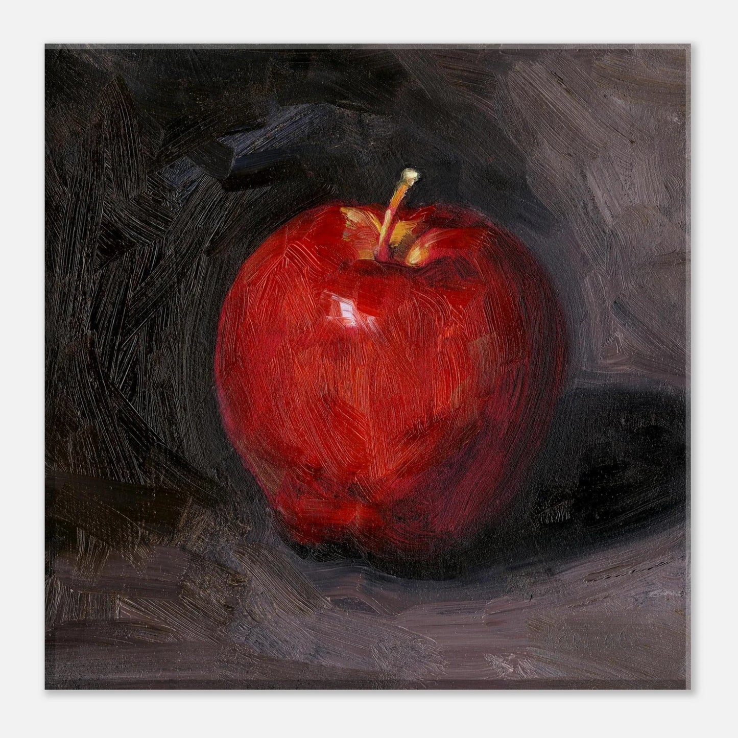 Lebendiger Apfel-Leinwanddruck - Fröhliche Obst-Küchendeko