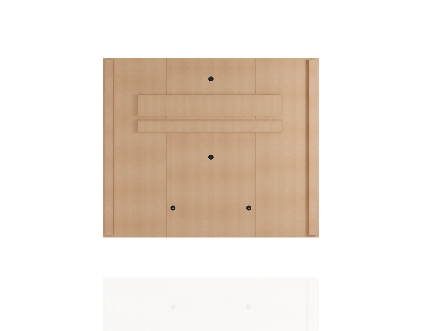 Augusta Modern Floating Shelved Entertainment Center - Rustic Brown