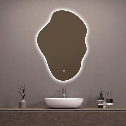 Flow Backlit LED Bathroom Mirror, Wave Sensor