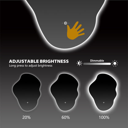 Flow Backlit LED Bathroom Mirror, Wave Sensor