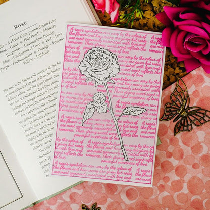 For The Love Of Stamps - Botanical Beauties - Rose A6 Stamp Set
