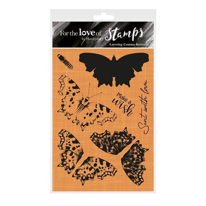 For The Love Of Stamps - Layering Comma Butterfly