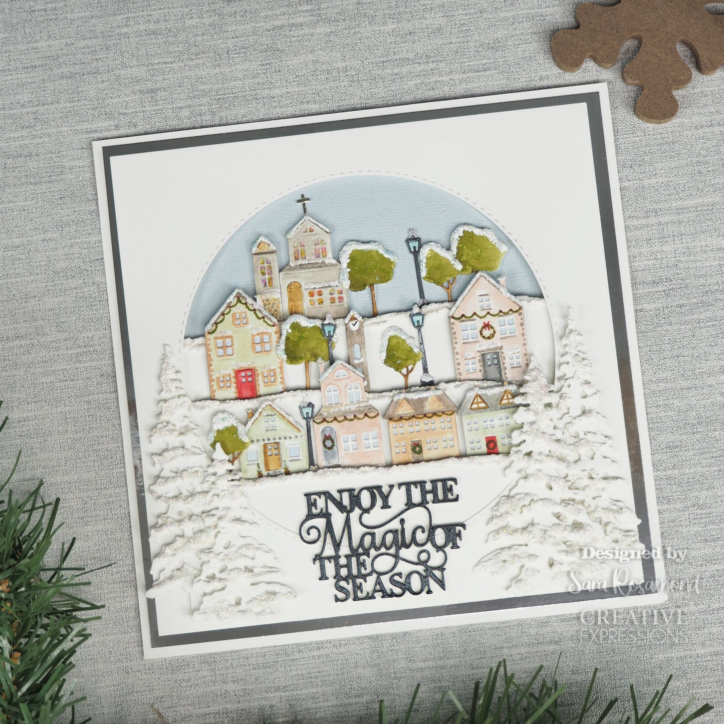 Creative Expressions Sue Wilson Festive Blustery Frame Craft Die