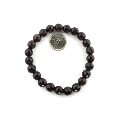 Garnet B Faceted Round Bracelet - 8mm