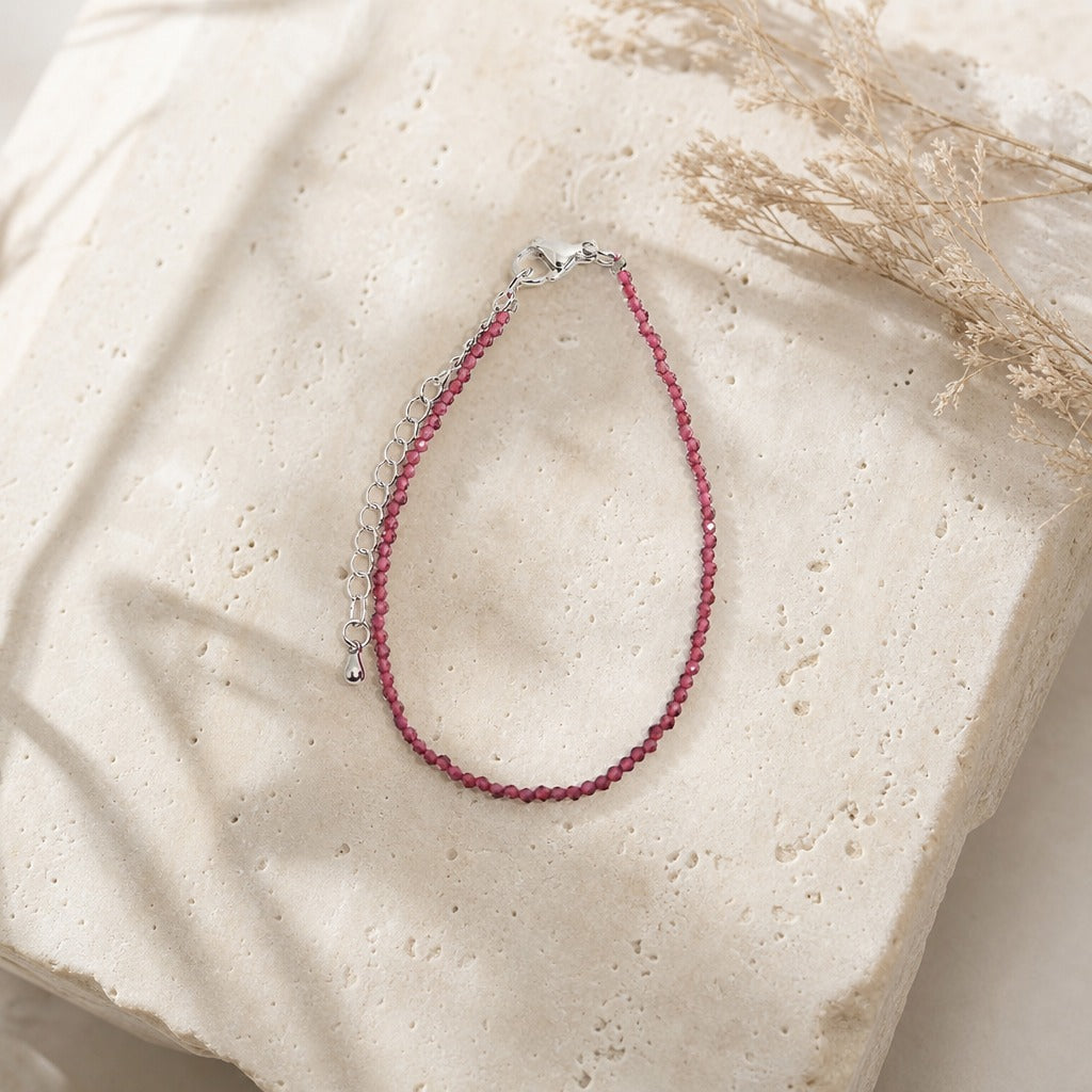 Garnet Bracelet - 2-3mm