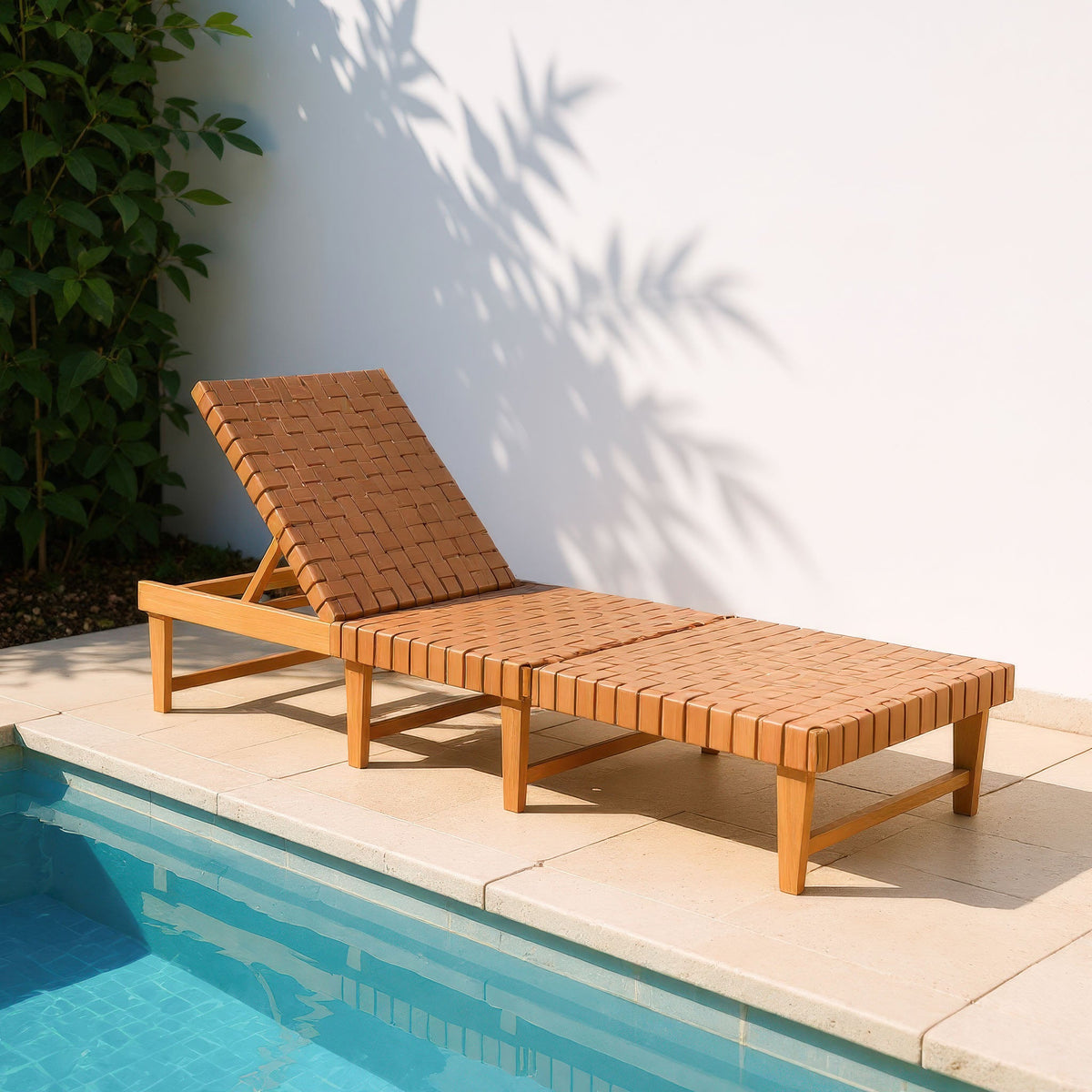 Brisa Outdoor Chaise Lounger - Brown