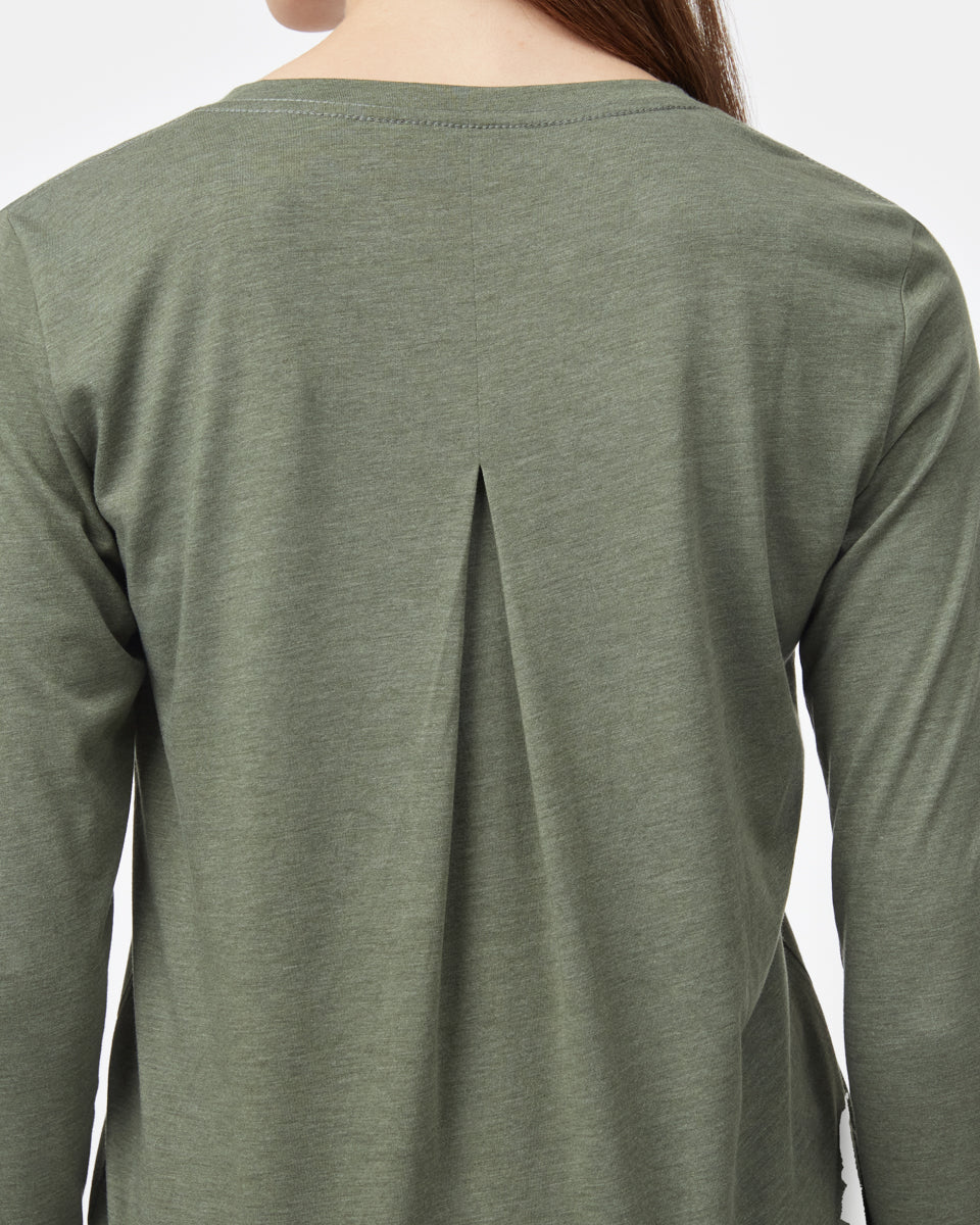 TreeBlend V-Ausschnitt Langarm-T-Shirt