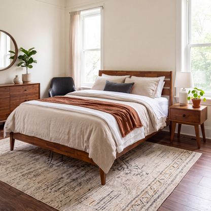 Sofia 1-Drawer Solid Wood Nightstand