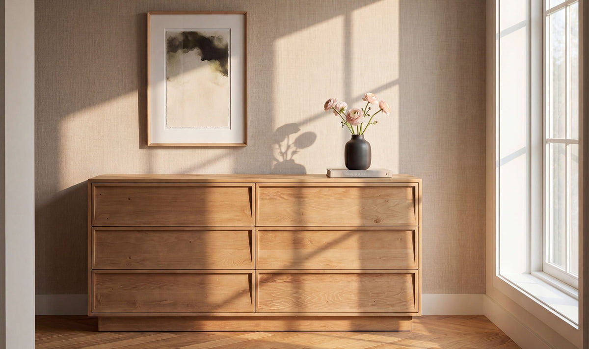 Harlow 6 Drawer Dresser Natural