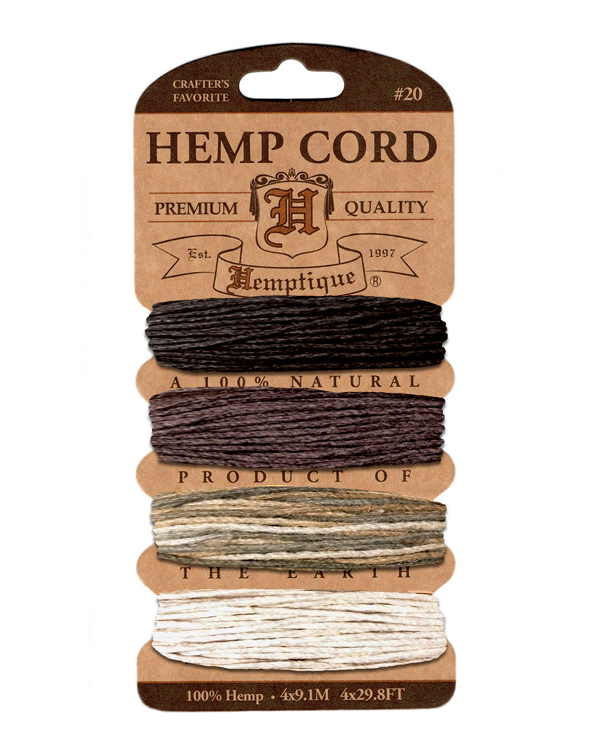 Hemptique #20 Hemp Cord Card Set