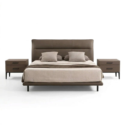 Hudson Genuine Leather Bed