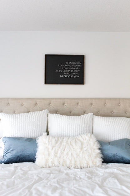 Holzschild „Ich würde dich wählen“