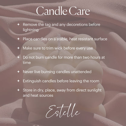 Santorini Soy Candle: Sculptural Pillar, Minimalist Home Decor