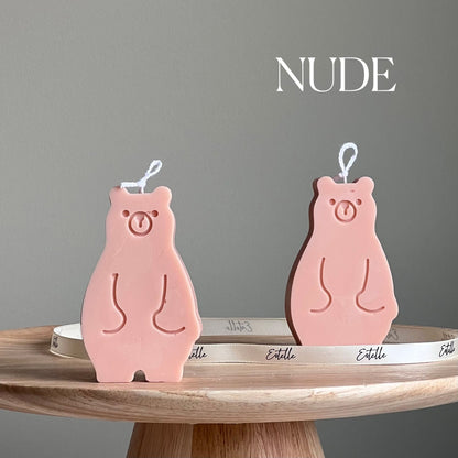 Handgemachte Sojawachs Kerze Teddybär: Geschenk zur Kinderzimmer Deko