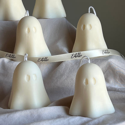 Handgemachte Halloween-Geisterkerze | Skulpturale Sojawachs-Wohndekoration
