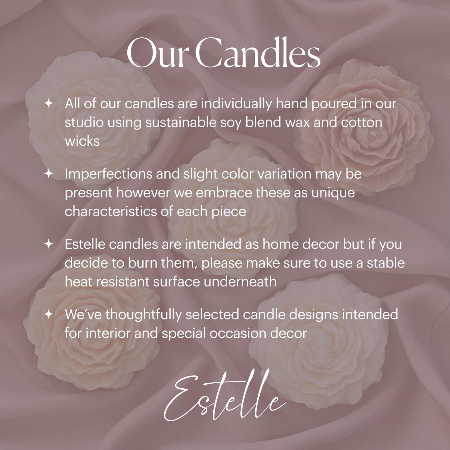 Flower Heart Soy Candle: Handmade Home Decor Gift