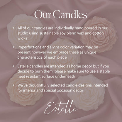 Ribbed Pillar Soy Wax Candle Set: Unscented Decorative Candles