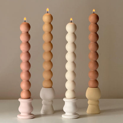 Bubble Column Taper Candle: Handgemachte Soja-Tafelkerze