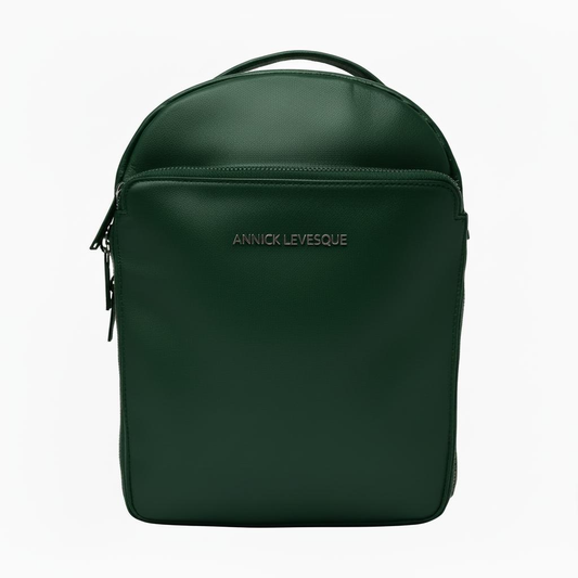 Sac à dos en Cuir Véritable vert foncé, Alice