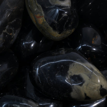 Black Onyx Tumbled Stones - Brazil
