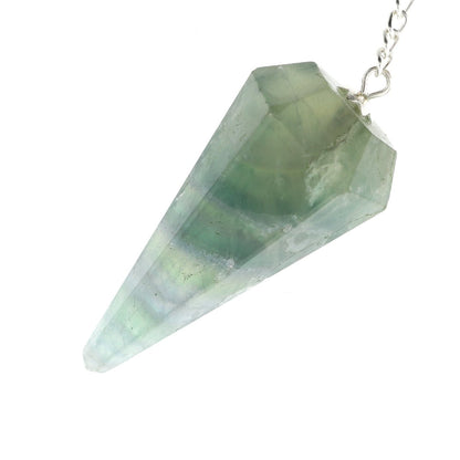 Purple and Green Fluorite Pendulum 6 Facet & Bead - 3 Pack