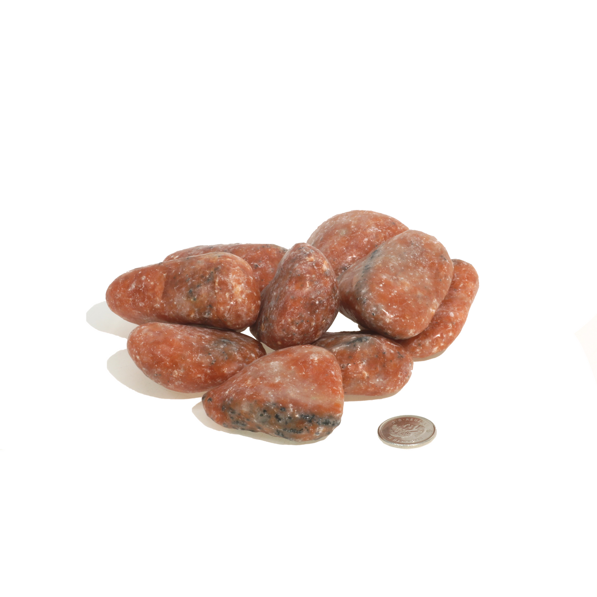 Orange Calcite Tumbled Stones - Brazil