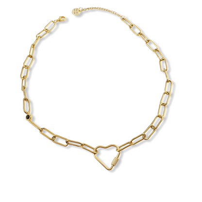 Gold Heart and Lock Set