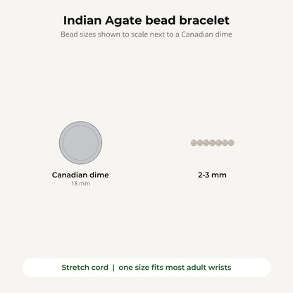 Indian Agate Bracelet - 2-3mm