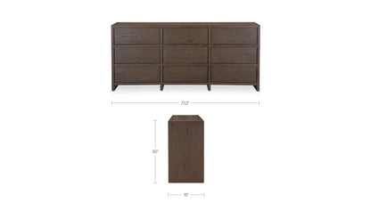 Jarrett 9 Drawer Dresser Brown
