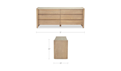 Larsson 6 Drawer Dresser Natural