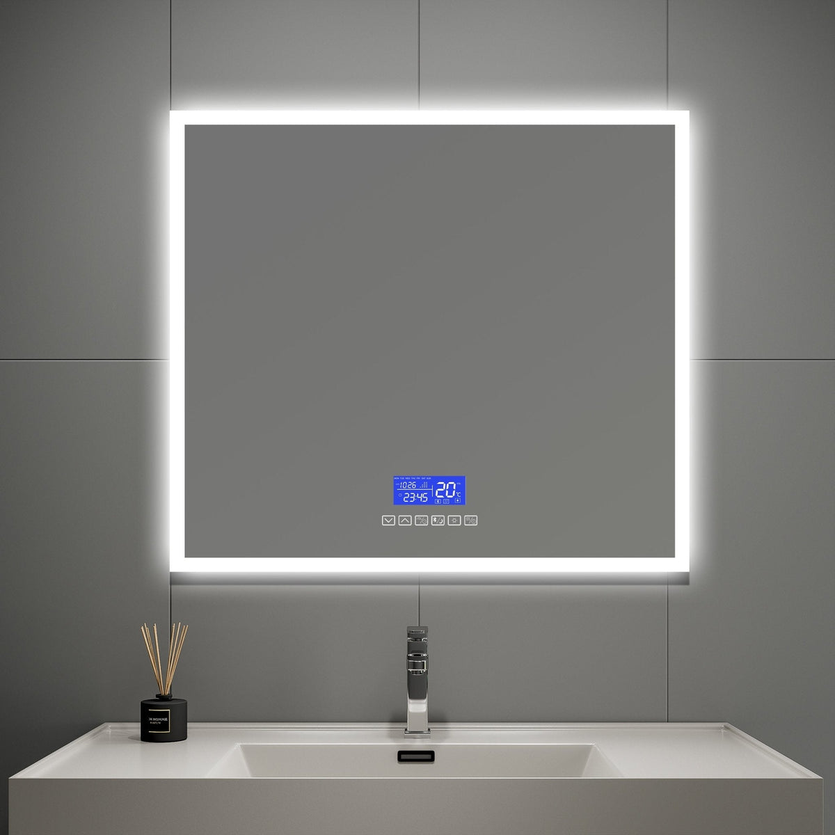 LED Bluetooth Bathroom Mirror with Speaker, Anti-Fog, Dimmable – 24" / 30" / 36" / 42" / 60" x 32"