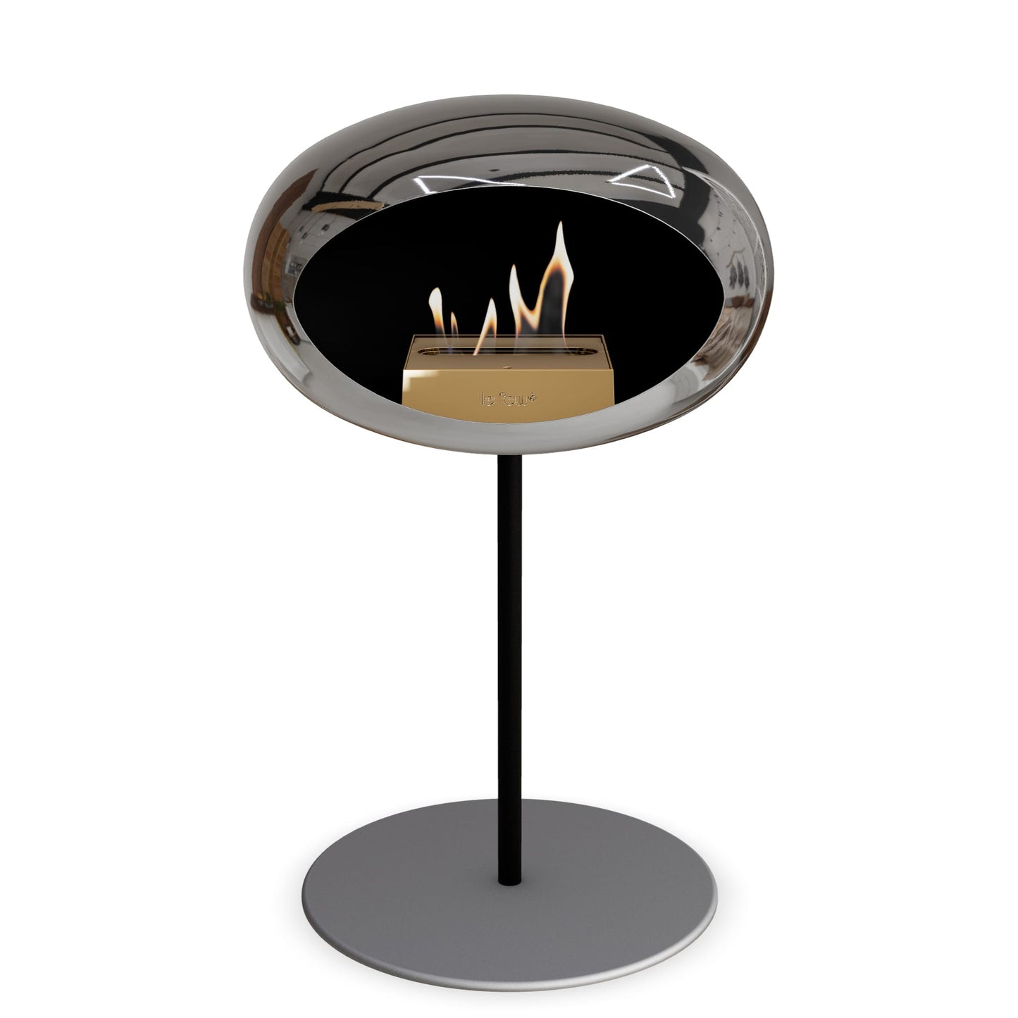 Le Feu Steel Low Dome <br>Chromed Silver