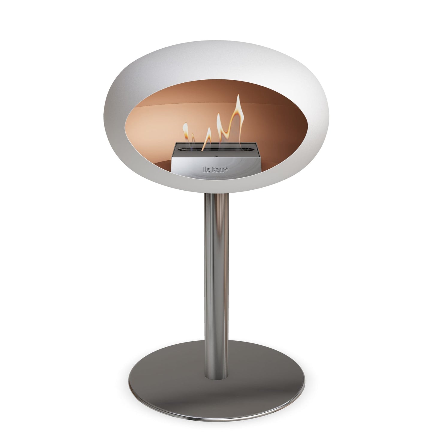 Le Feu Steel Low Dome <br>White