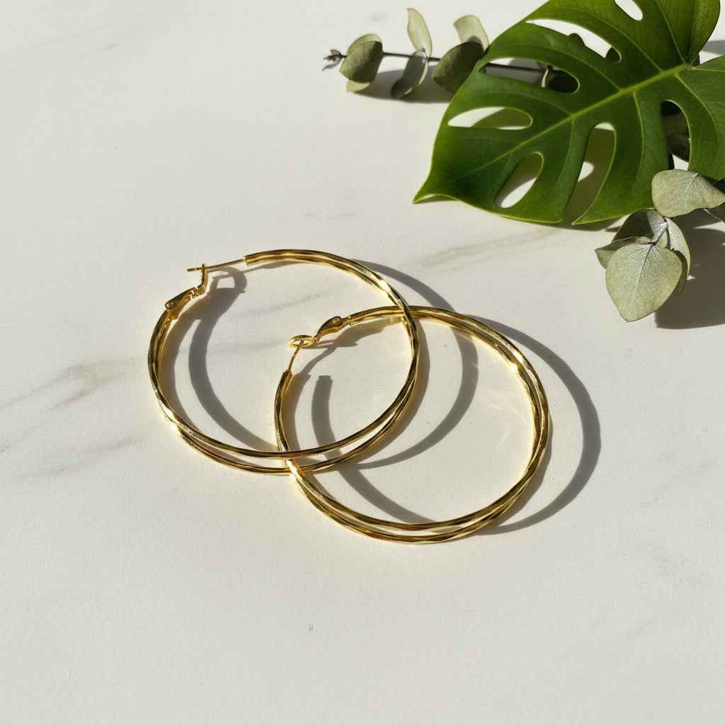 Double Strand Hoop Earring