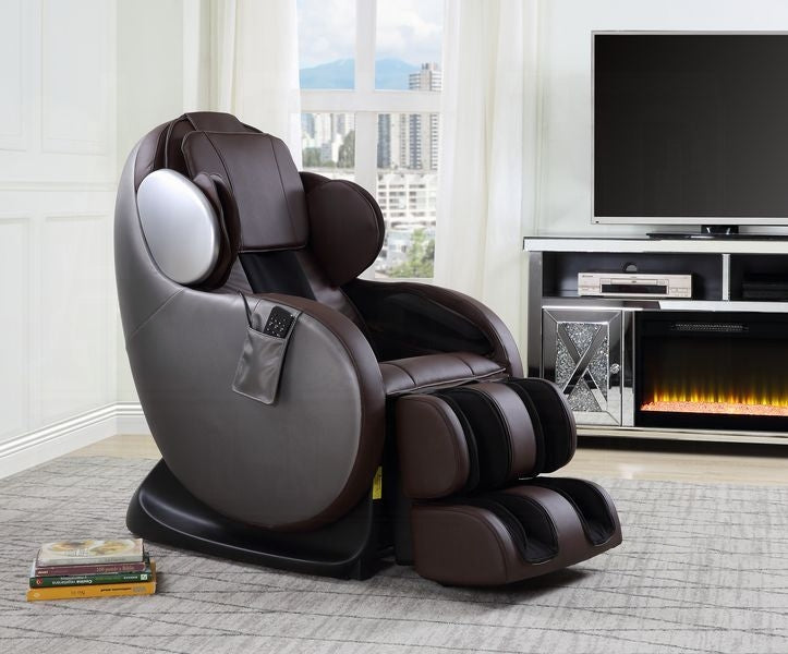 Maalish Power Recliner w/Lift, Heating & Massage - Chocolate