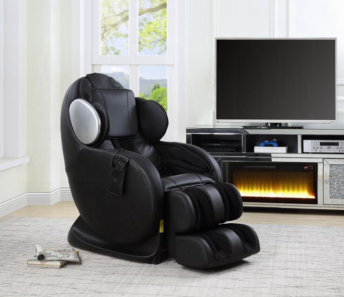 Maalish Power Recliner w/Lift, Heating & Massage - Black